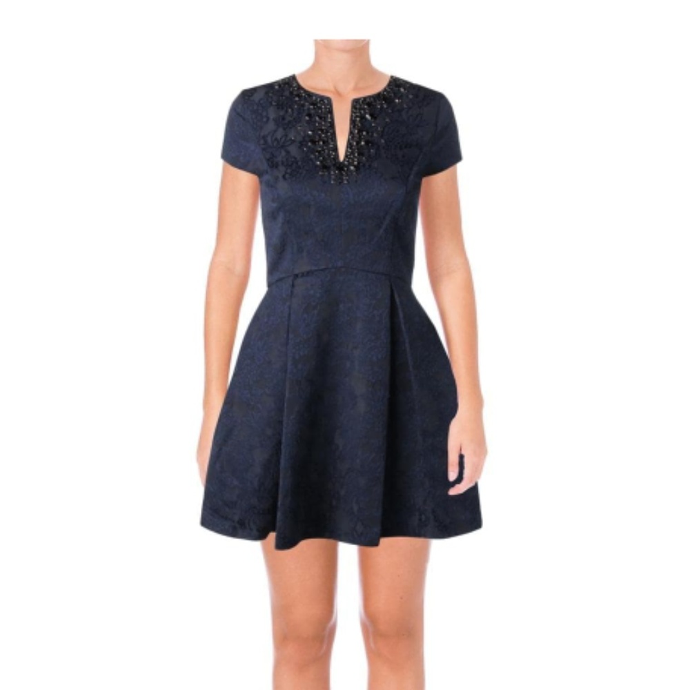 Juicy Couture Balaton Jacquard Dress In Black
